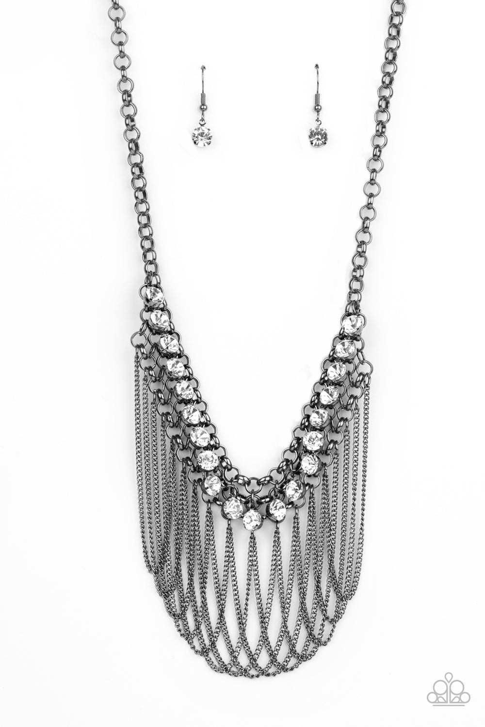 Paparazzi Flaunt Your Fringe - Black Necklace - A Finishing Touch Jewelry