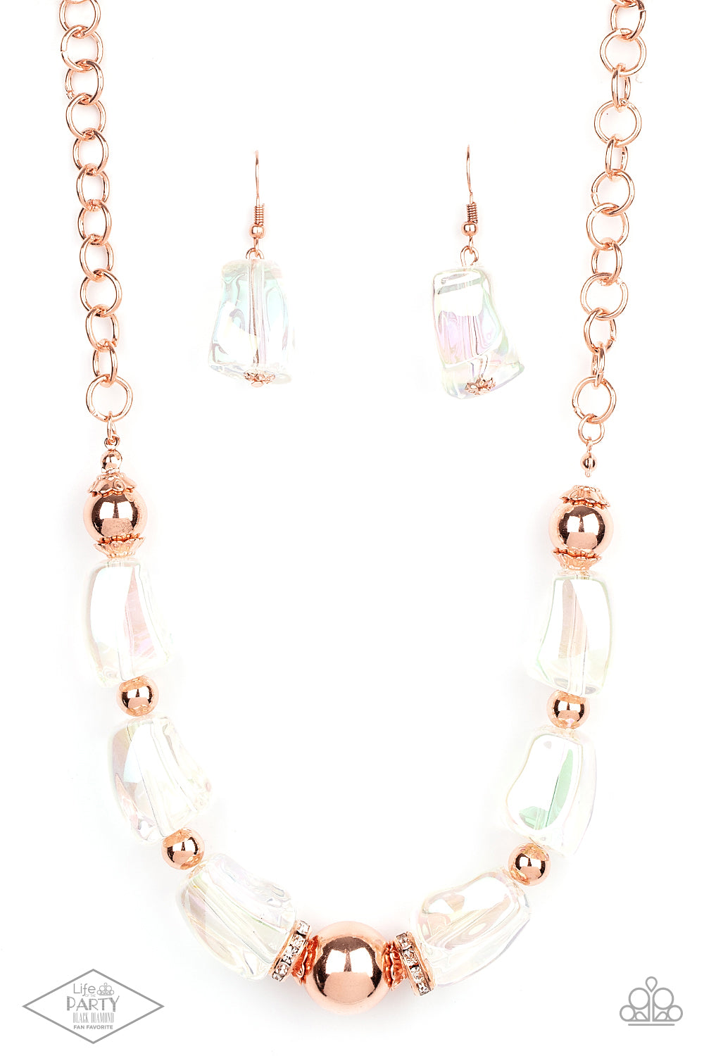 Paparazzi Iridescently Ice Queen - Copper Necklace - A Finishing Touch Jewelry