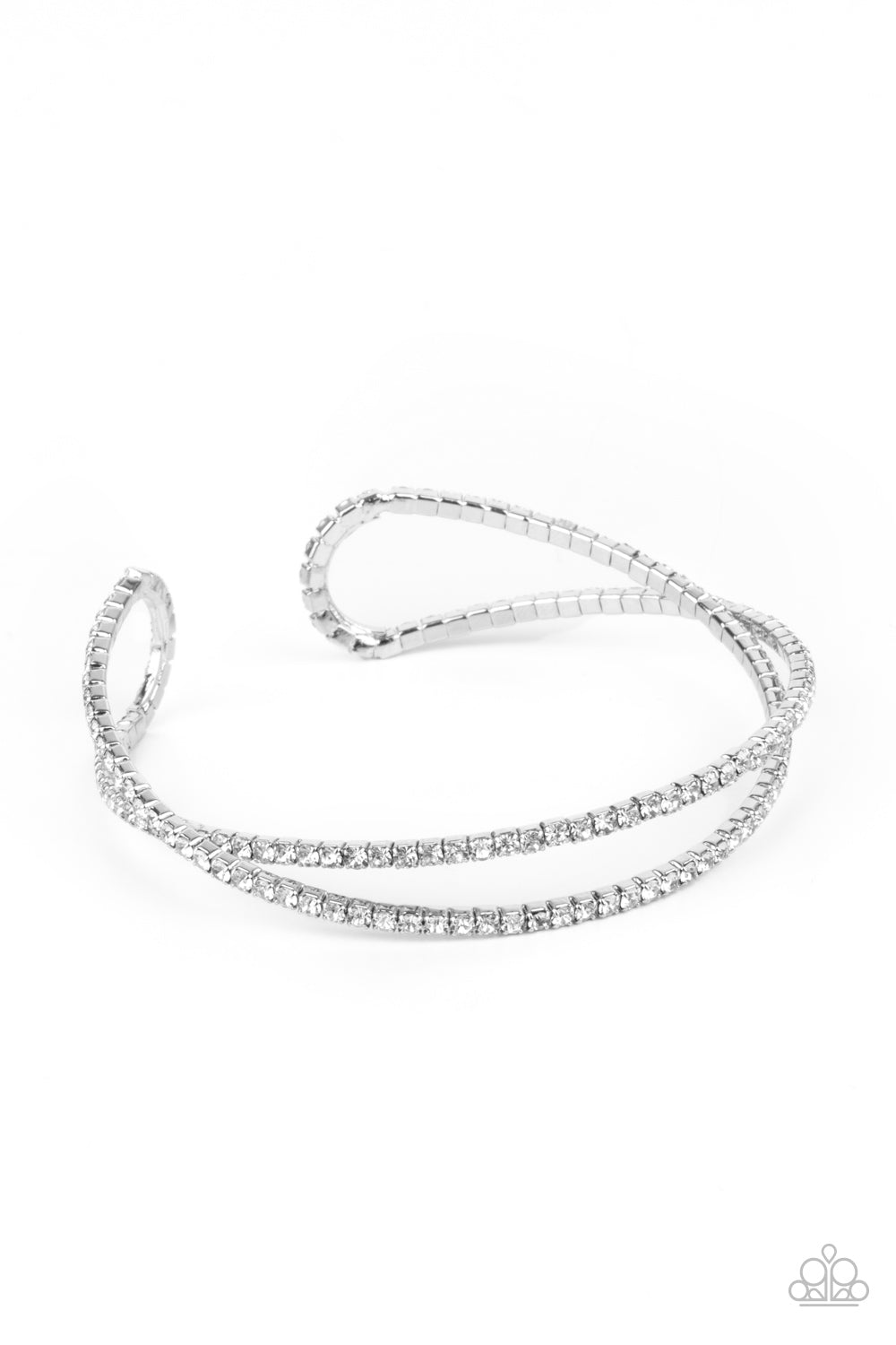 Paparazzi Plus One Status - White Bracelet - A Finishing Touch Jewelry