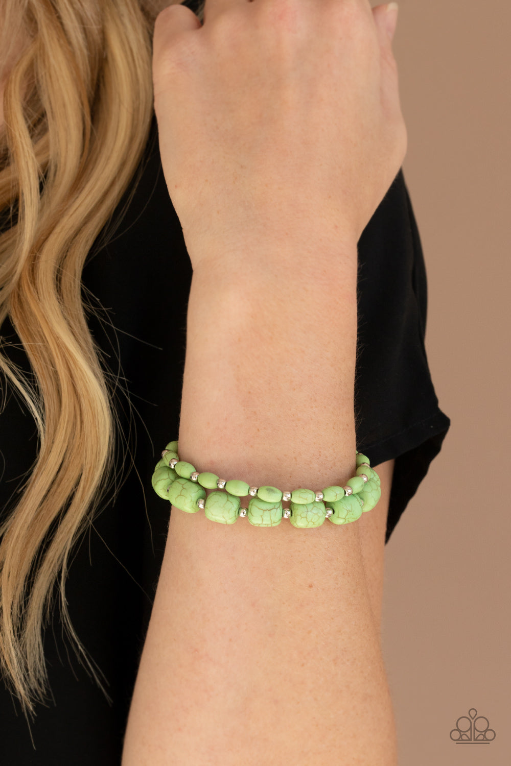 Paparazzi Colorfully Country - Green Bracelet - A Finishing Touch Jewelry