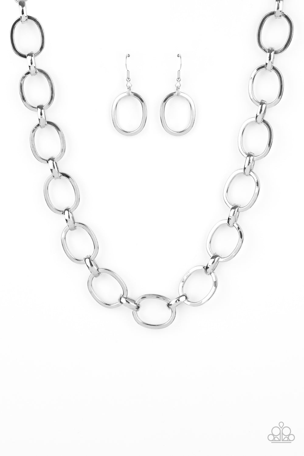 Paparazzi HAUTE-ly Contested - Silver Necklace - A Finishing Touch Jewelry
