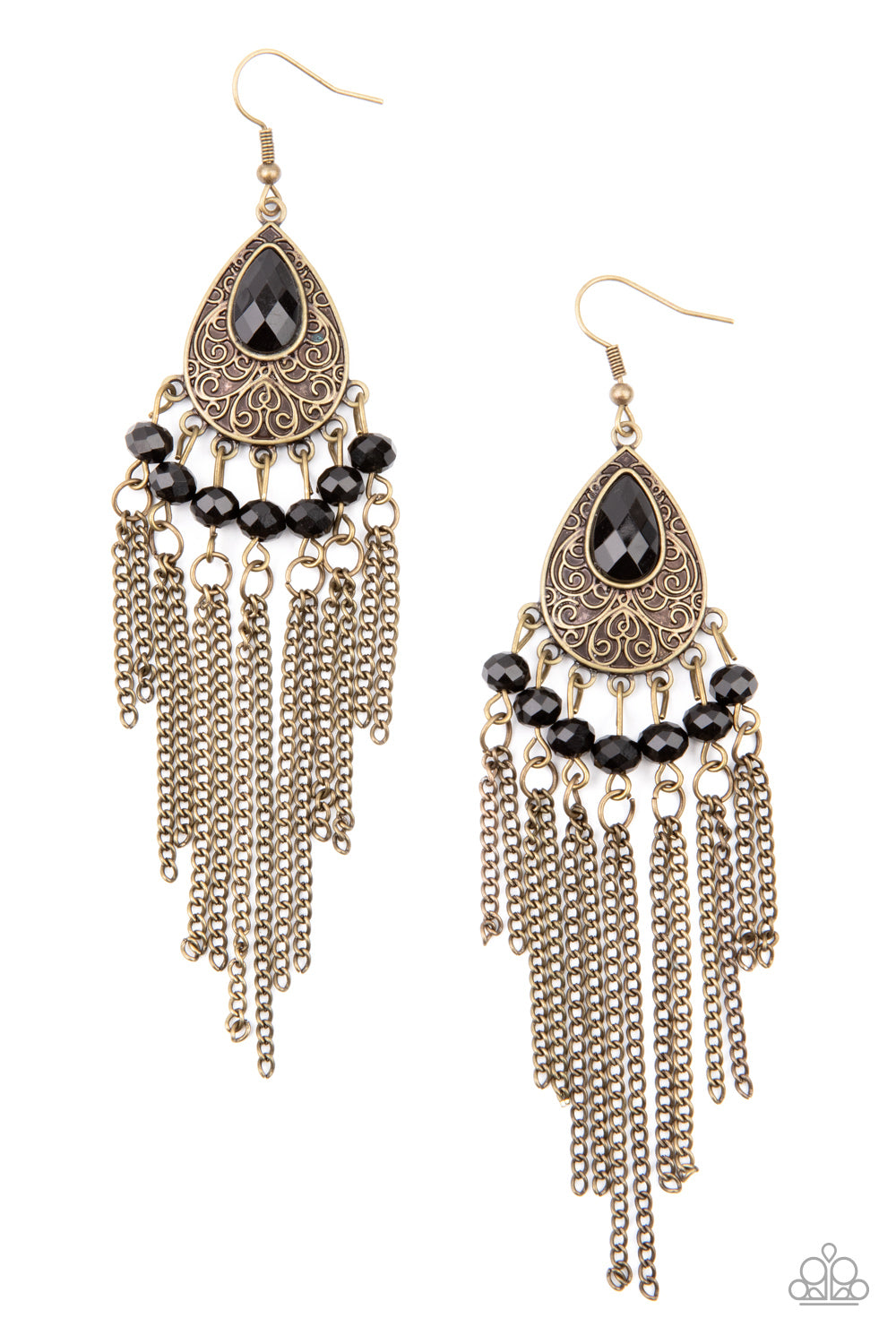 Paparazzi Floating on HEIR - Brass Earrings - A Finishing Touch Jewelry