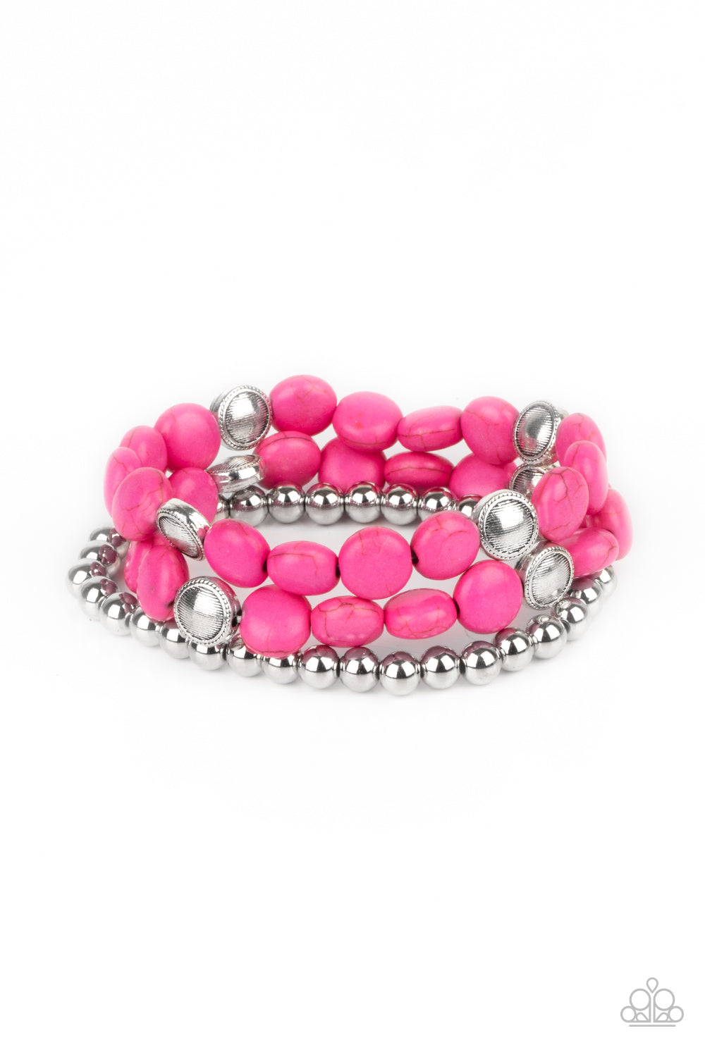 Paparazzi Desert Verbena - Pink Bracelet - A Finishing Touch Jewelry