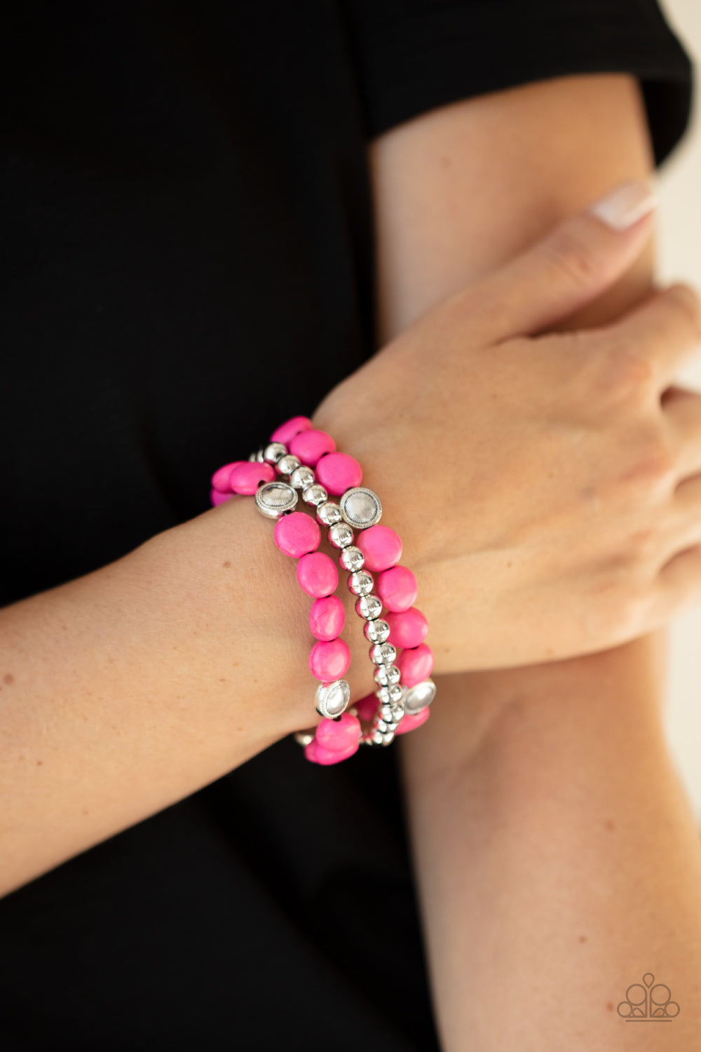 Paparazzi Desert Verbena - Pink Bracelet - A Finishing Touch Jewelry