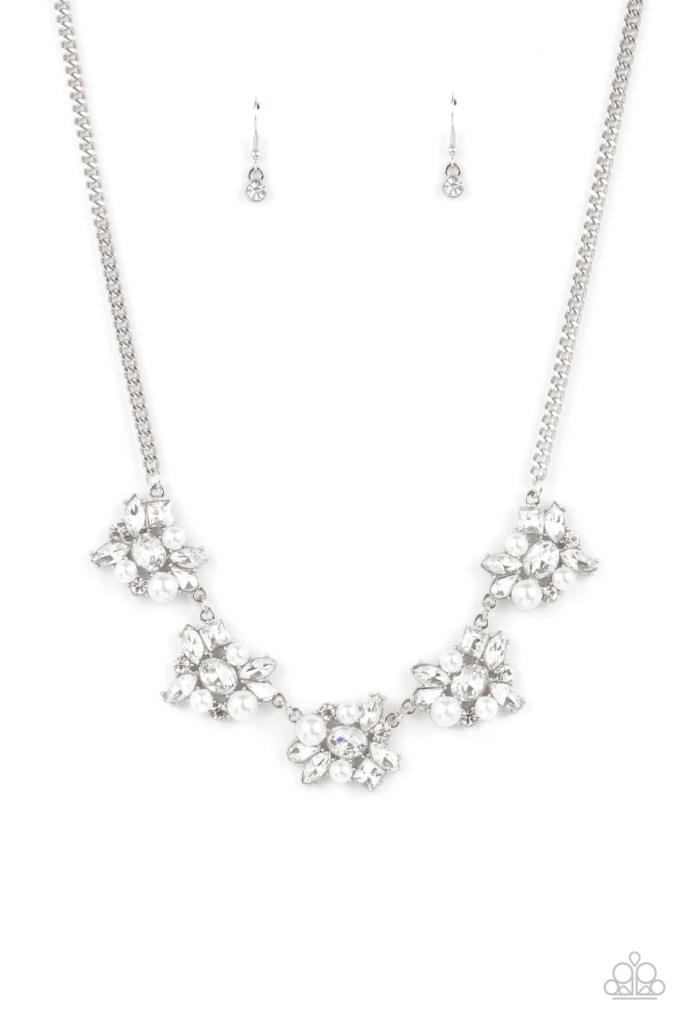 Paparazzi HEIRESS of Them All - White Necklace - A Finishing Touch Jewelry