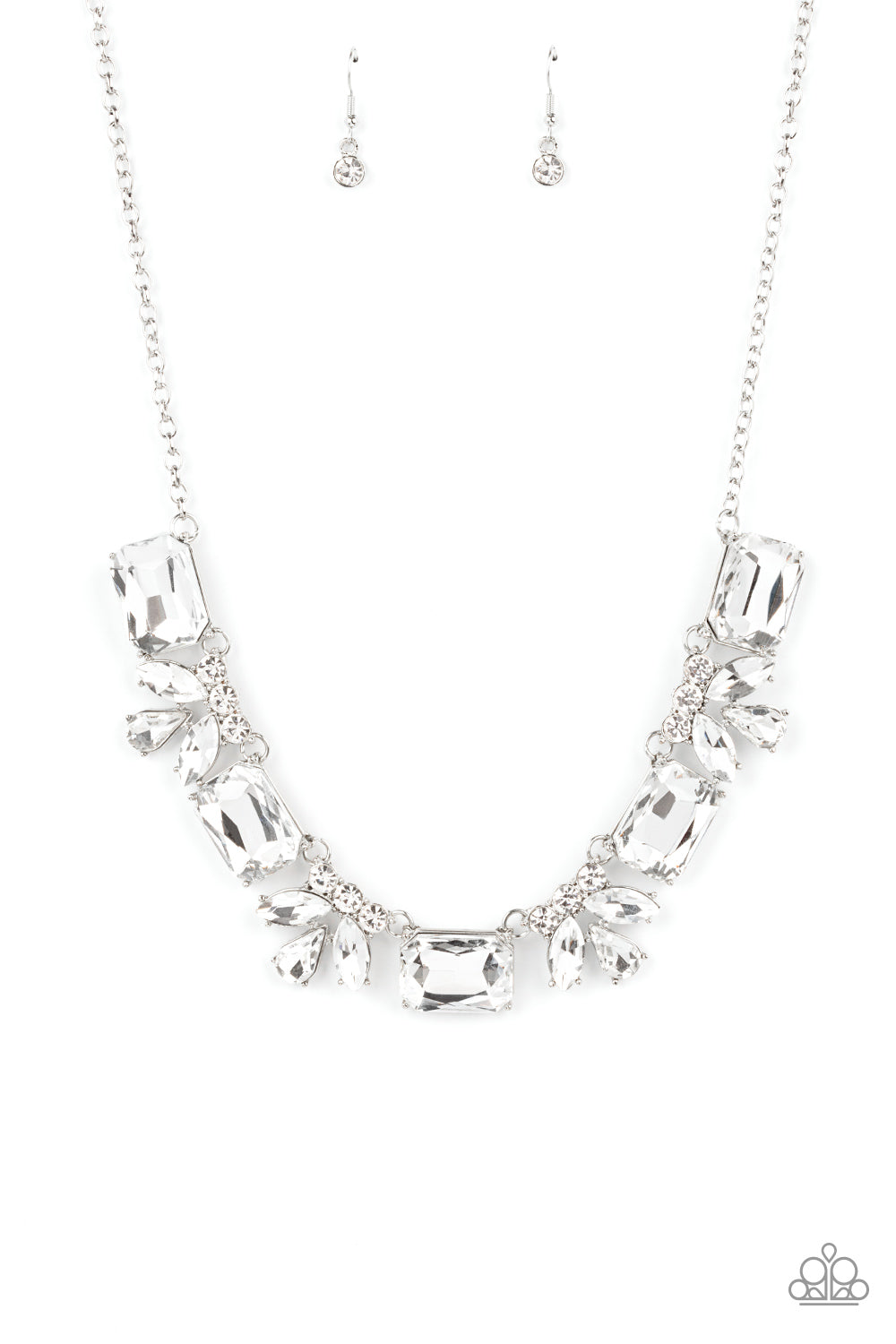 Paparazzi Long Live Sparkle - White Necklace - A Finishing Touch Jewelry