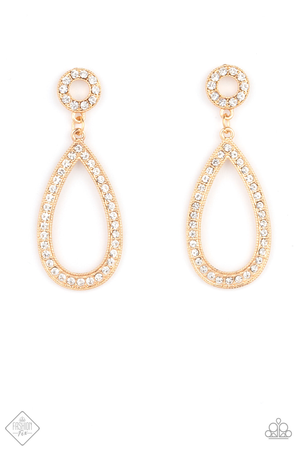 Paparazzi Regal Revival - Gold Fashion Fix Earrings - A Finishing Touch Jewelry