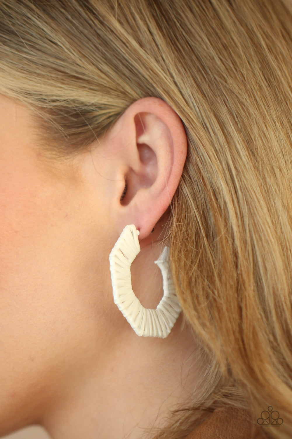 Paparazzi Fabulously Fiesta - White Earrings - A Finishing Touch Jewelry