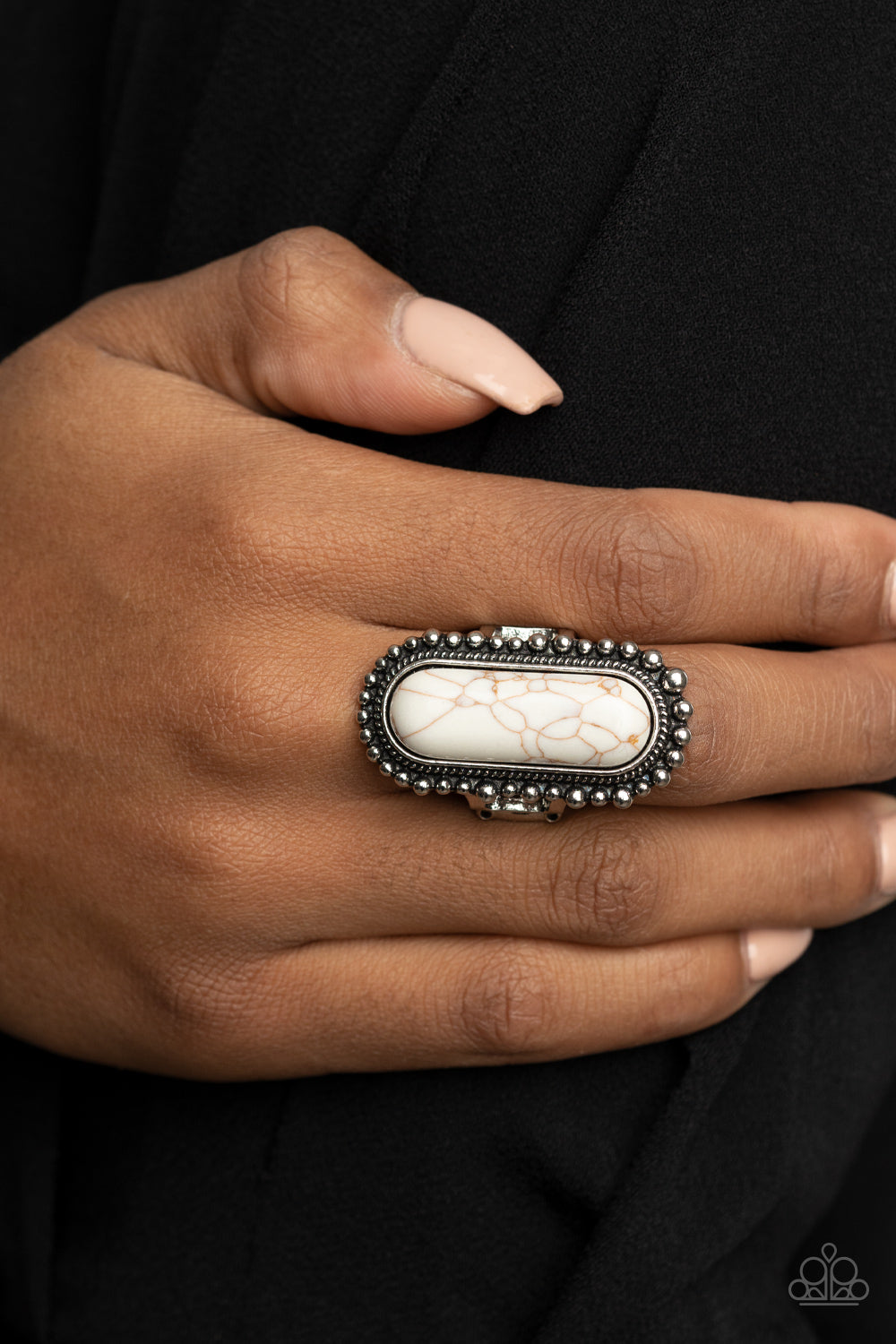 Paparazzi Sedona Scene - White Ring - A Finishing Touch Jewelry