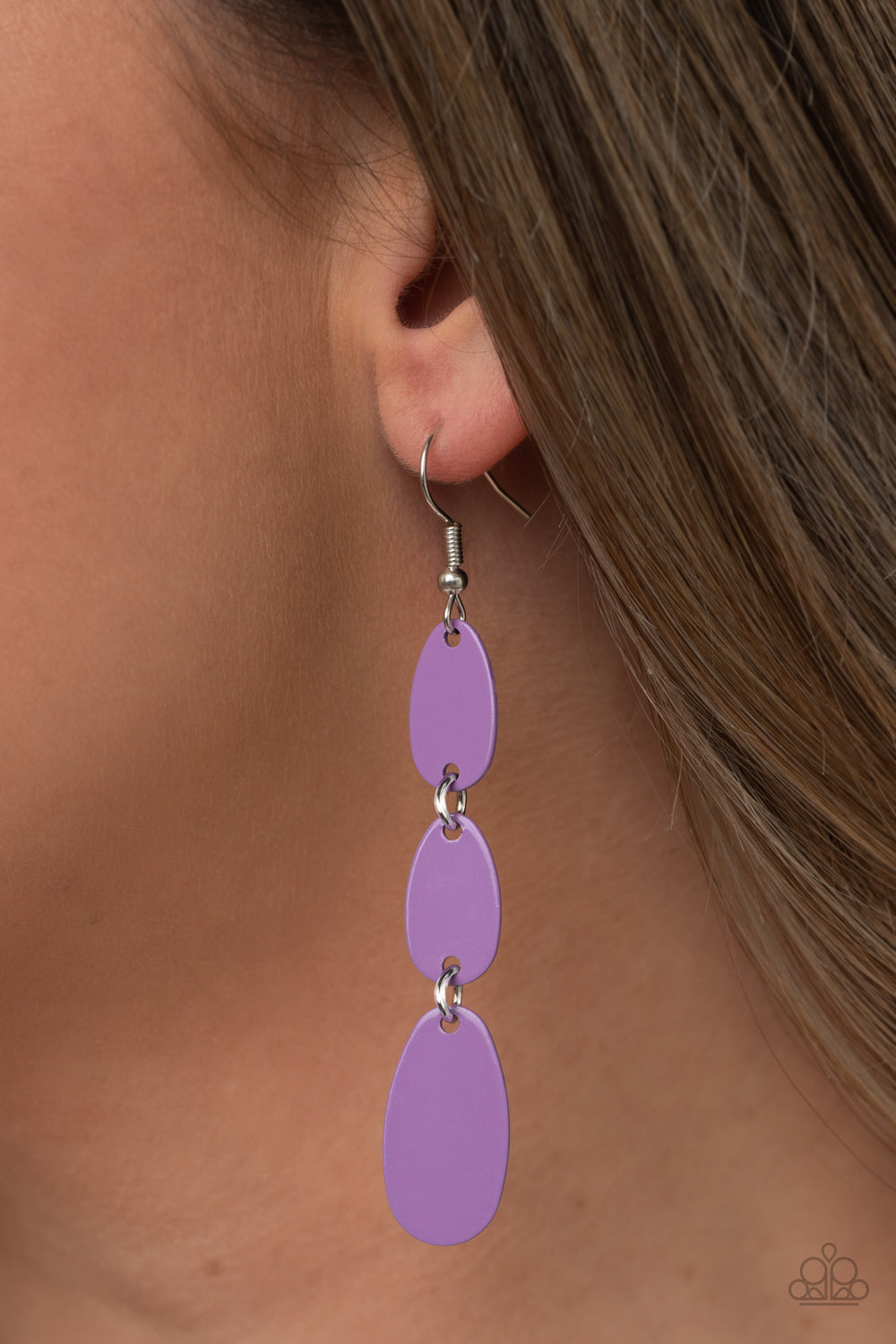 Paparazzi Rainbow Drops - Purple Earrings - A Finishing Touch Jewelry