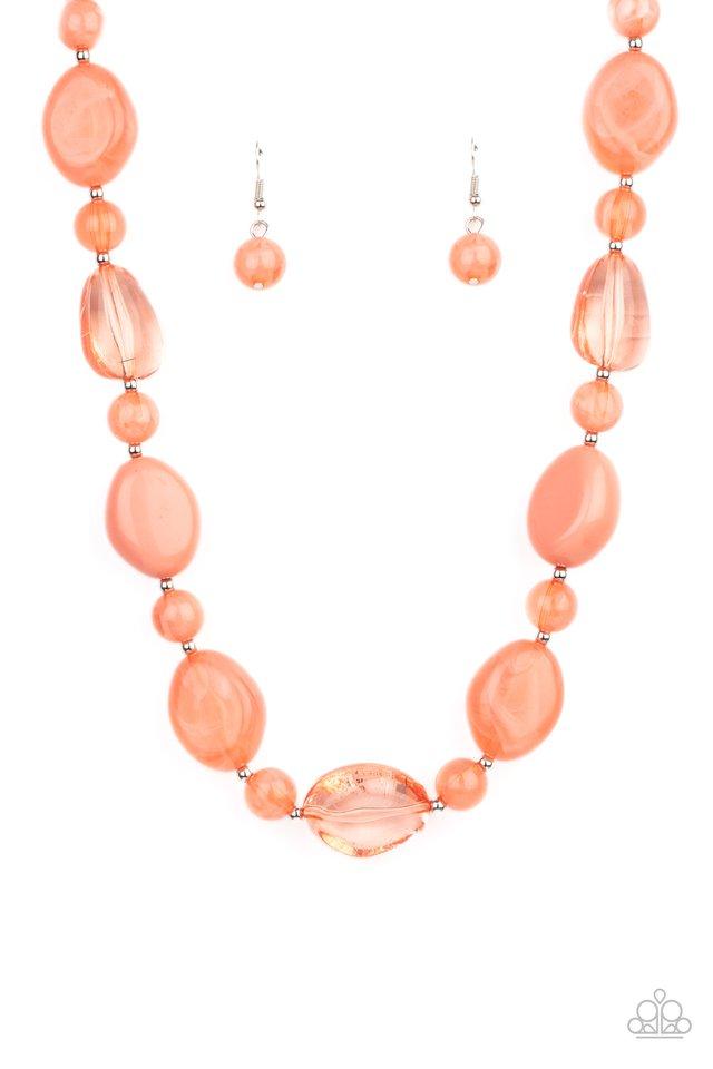 Paparazzi Staycation Stunner - Orange Necklace - A Finishing Touch Jewelry
