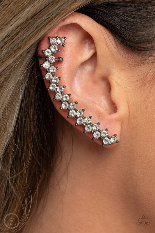 Paparazzi Let There Be LIGHTNING - Black Ear Crawlers - A Finishing Touch Jewelry