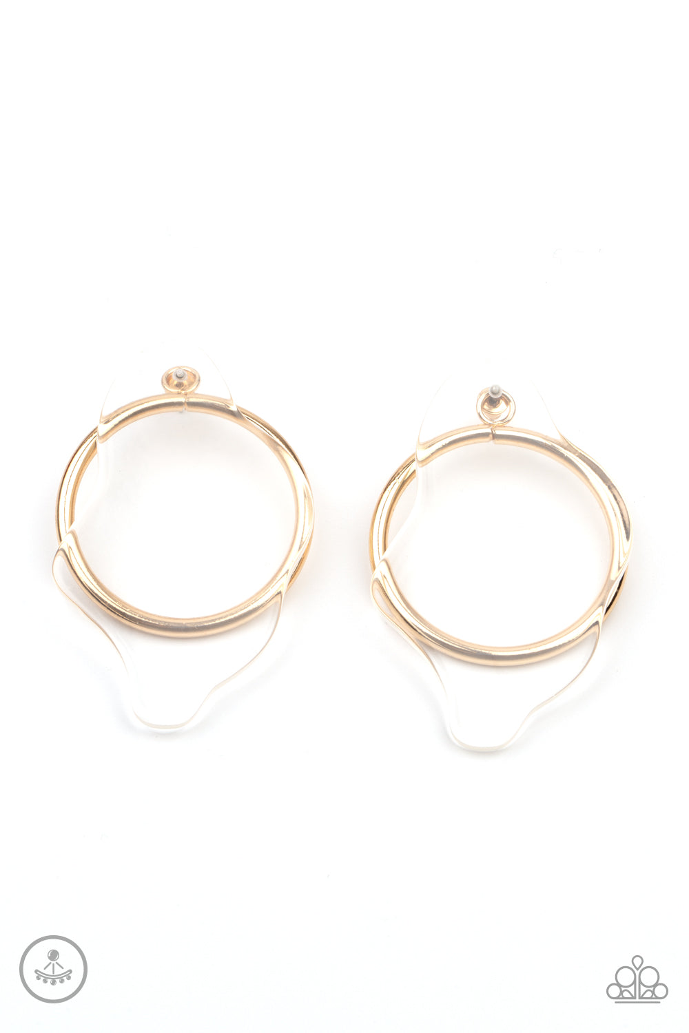 Paparazzi Clear The Way! - Gold Earrings - A Finishing Touch Jewelry