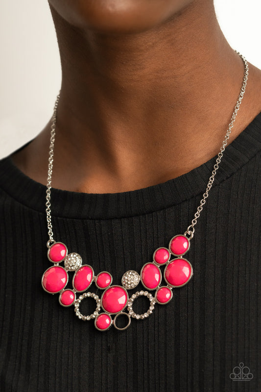 Paparazzi Extra Eloquent - Pink Necklace - A Finishing Touch Jewelry