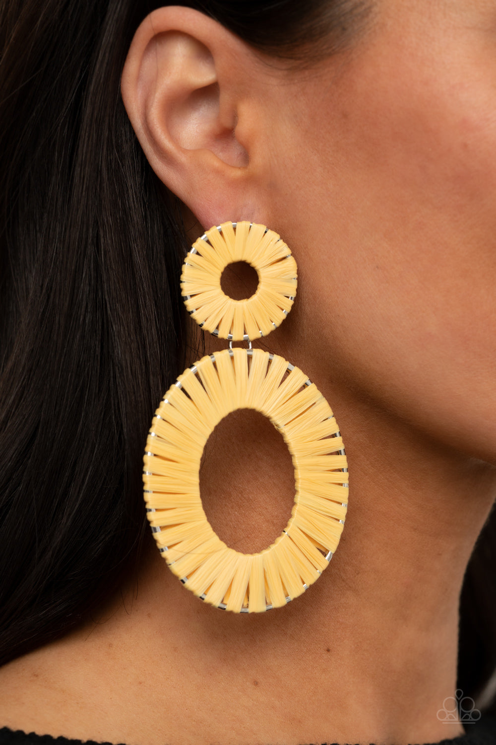 Paparazzi Foxy Flamenco - Yellow Earrings - A Finishing Touch Jewelry