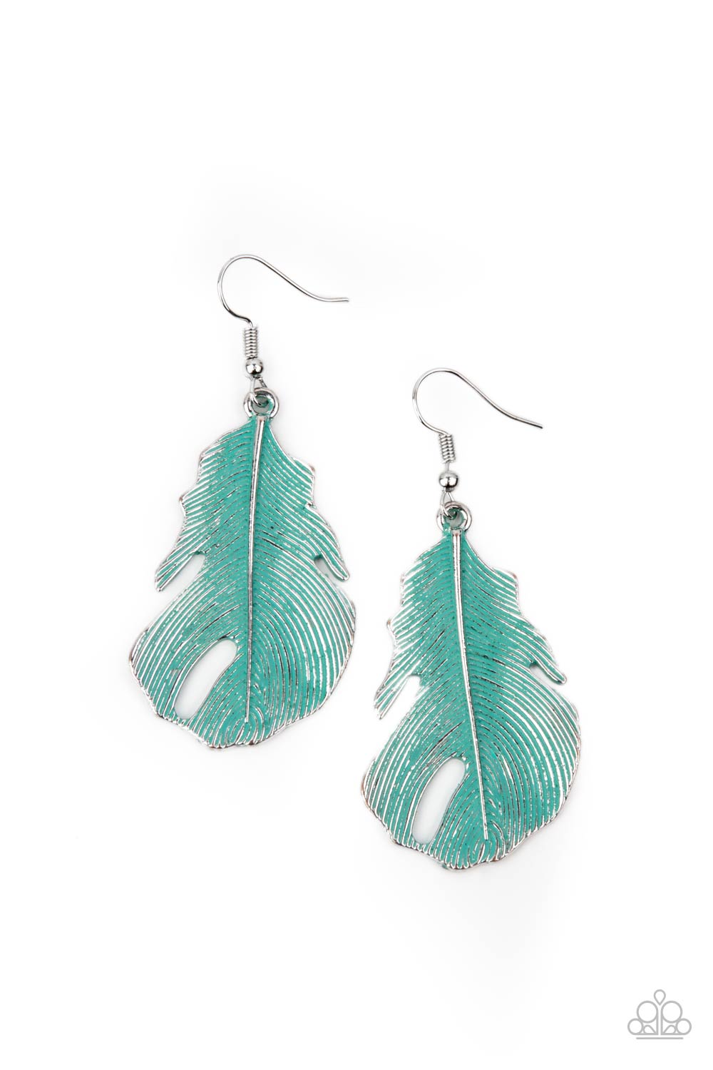 Paparazzi Heads QUILL Roll - Blue Earrings - A Finishing Touch Jewelry