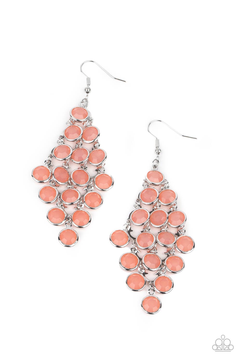 Paparazzi With All DEW Respect - Orange Earrings - A Finishing Touch Jewelry