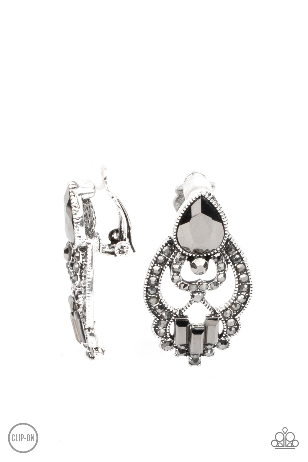 Paparazzi Glamour Gauntlet - Silver Clip-on Earrings - A Finishing Touch Jewelry