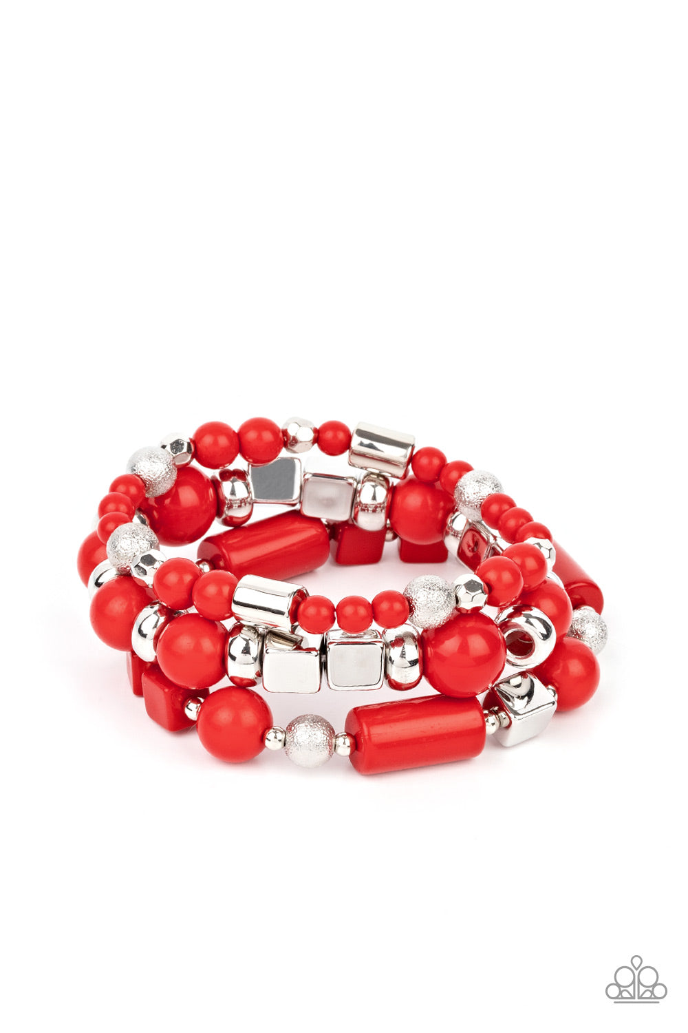 Paparazzi Perfectly Prismatic - Red Bracelet - A Finishing Touch Jewelry