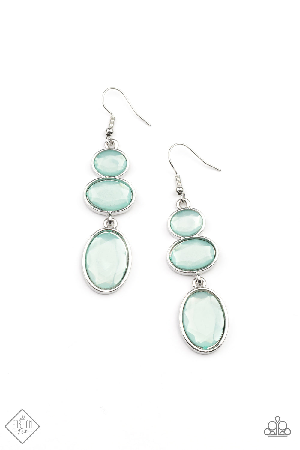 Paparazzi Tiers Of Tranquility - Blue Fashion Fix Earrings - A Finishing Touch Jewelry