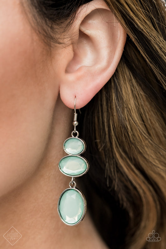 Paparazzi Tiers Of Tranquility - Blue Fashion Fix Earrings - A Finishing Touch Jewelry