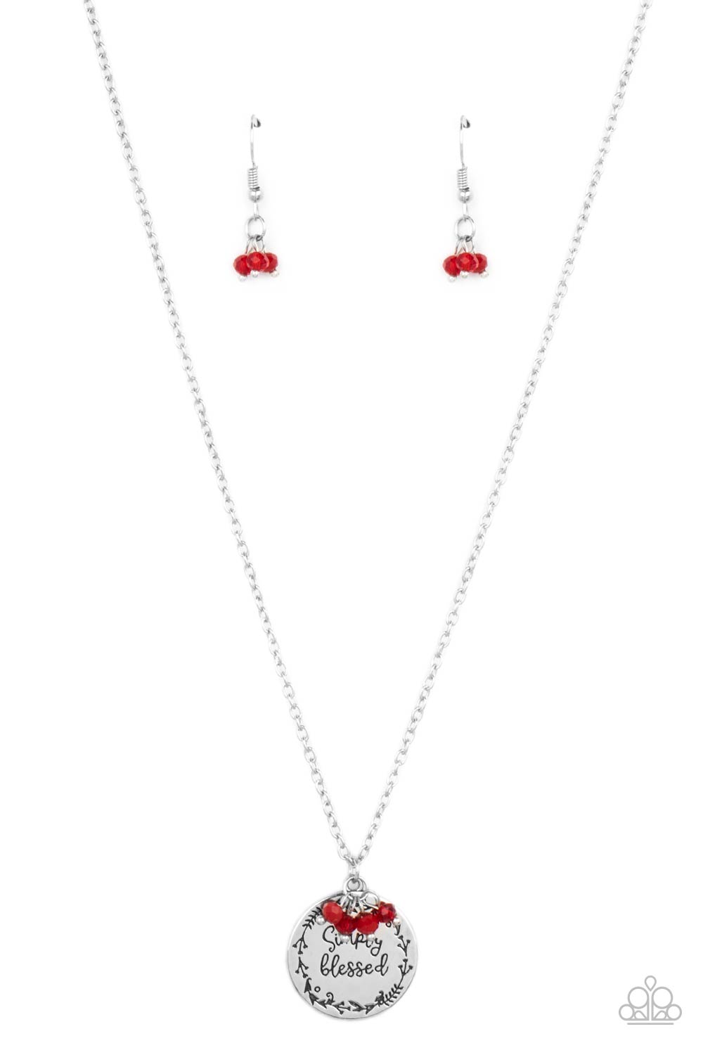 Paparazzi Simple Blessings Inspirational Red Necklace - A Finishing Touch Jewelry