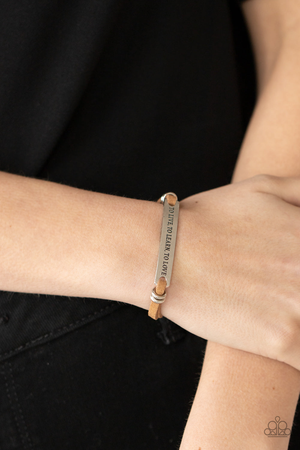 Paparazzi To Live, To Learn, To Love - Brown Bracelet - A Finishing Touch Jewelry