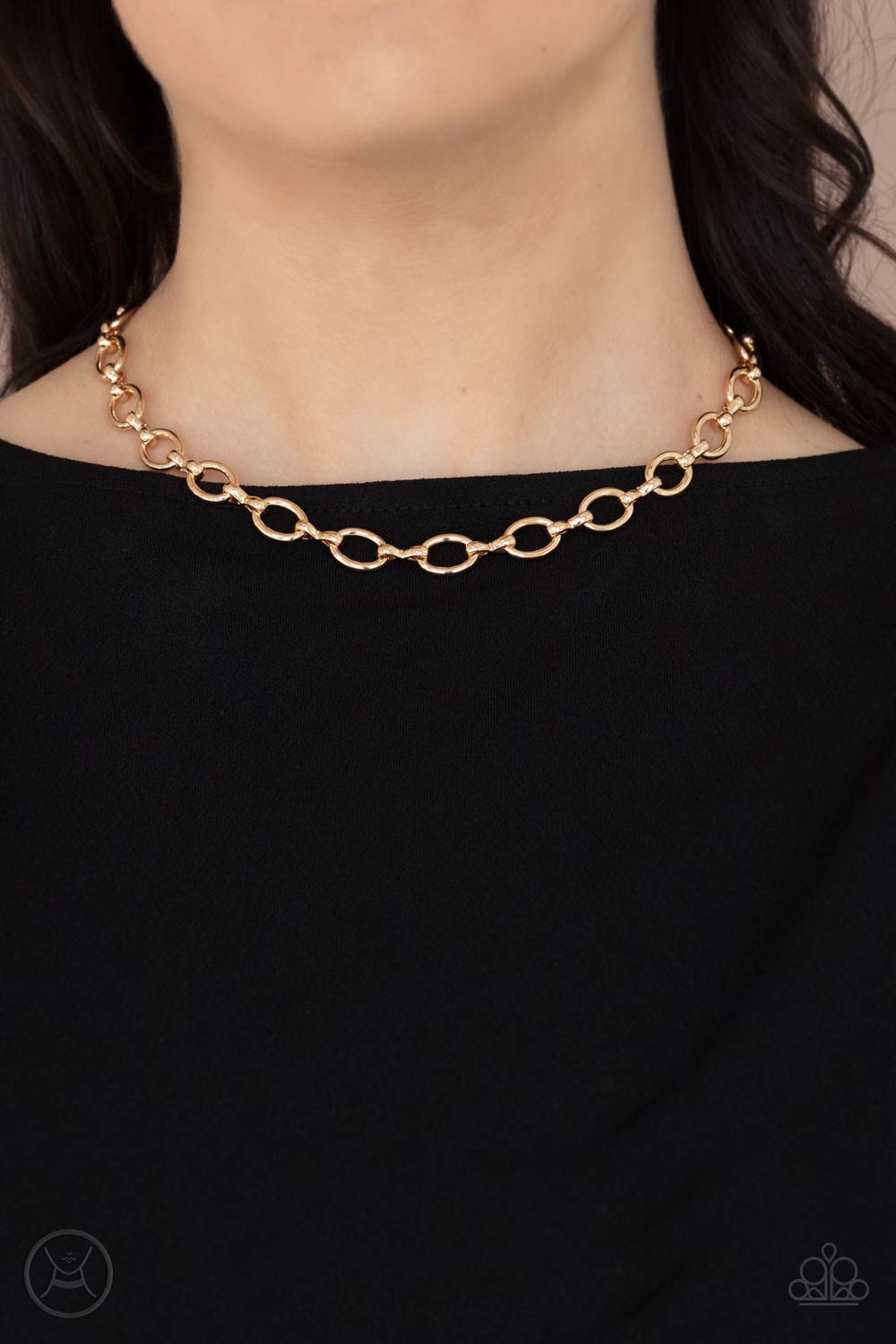Paparazzi Craveable Couture - Gold Choker Necklace - A Finishing Touch Jewelry
