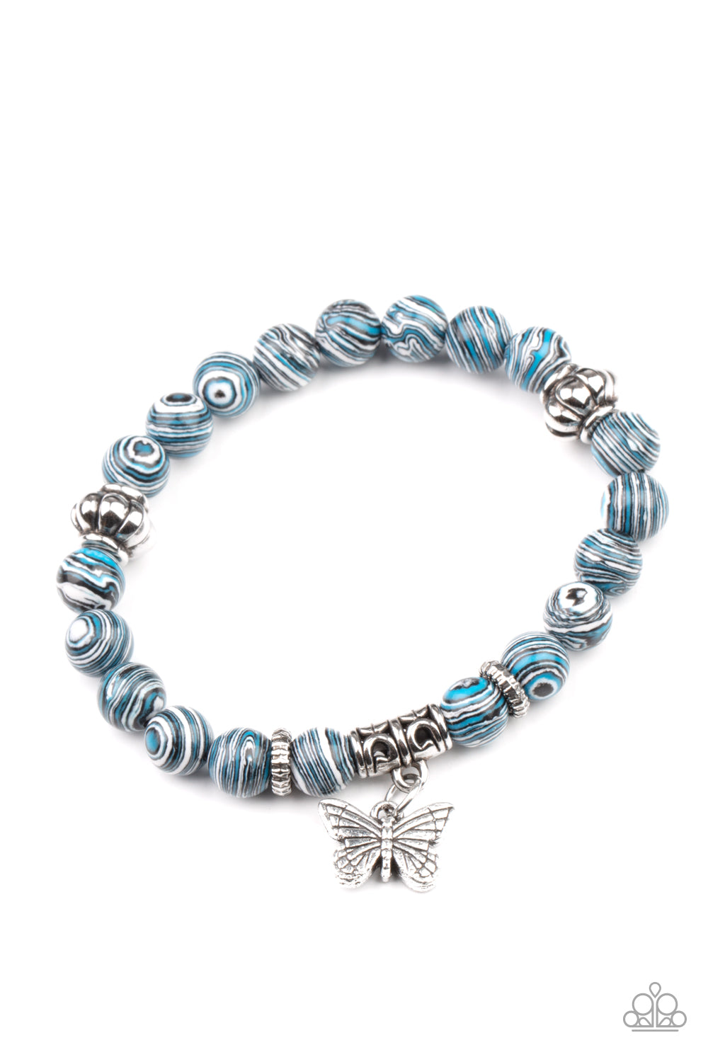 Paparazzi Butterfly Wishes - Blue Butterfly Bracelet