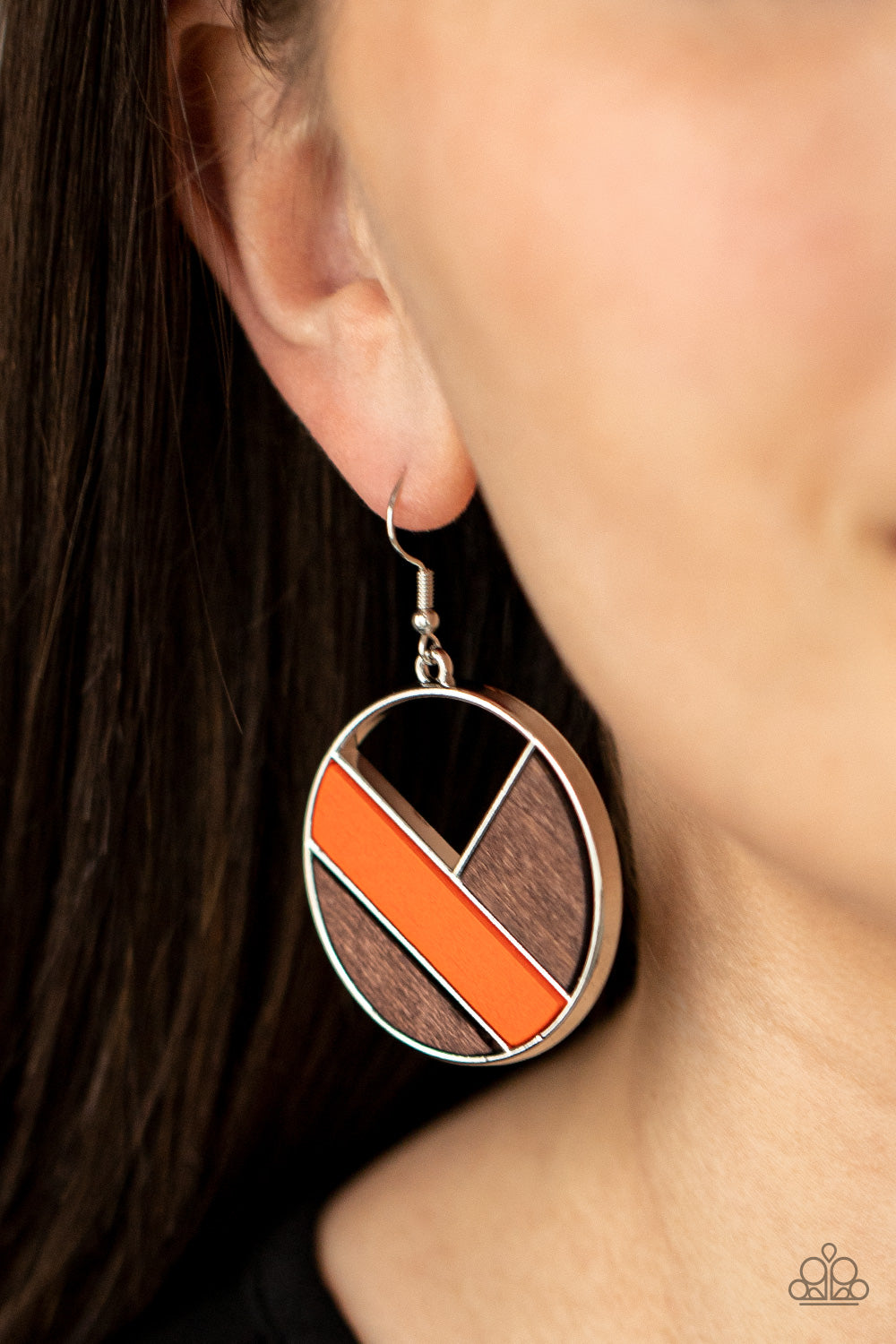 Paparazzi Dont Be MODest - Orange Earrings - A Finishing Touch Jewelry