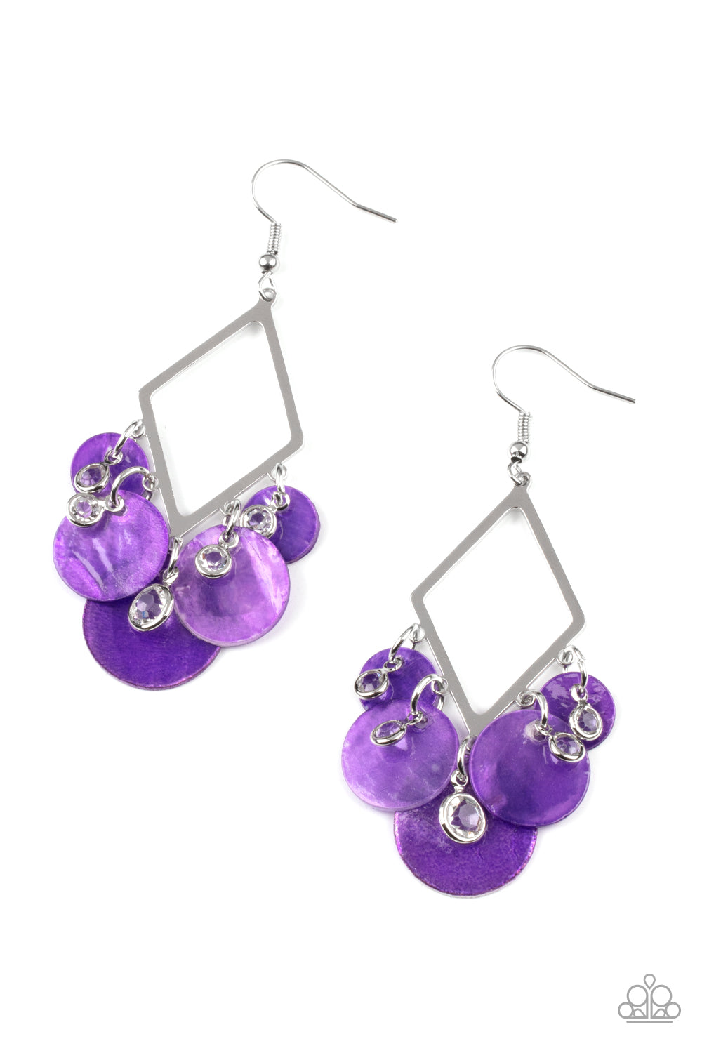 Paparazzi Pomp And Circumstance - Purple Earrings - A Finishing Touch Jewelry