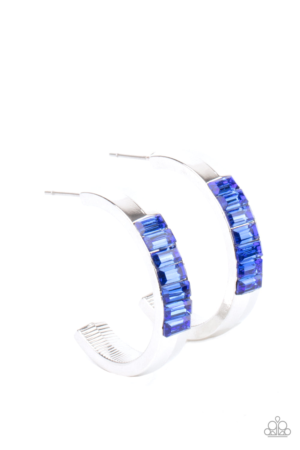 Paparazzi Bursting With Brilliance - Blue Earrings - A Finishing Touch Jewelry