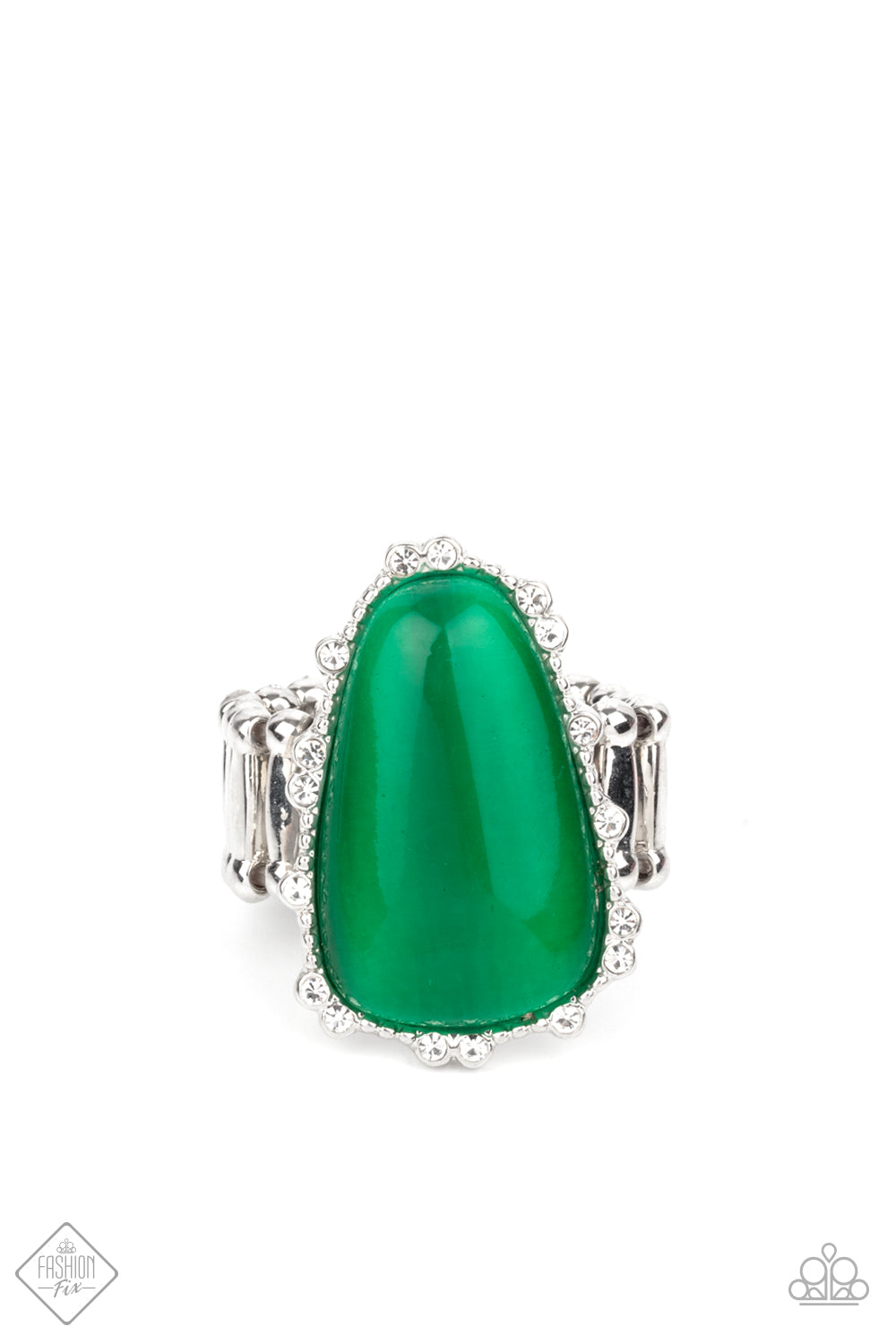 Paparazzi Newport Nouveau - Green Ring - A Finishing Touch Jewelry