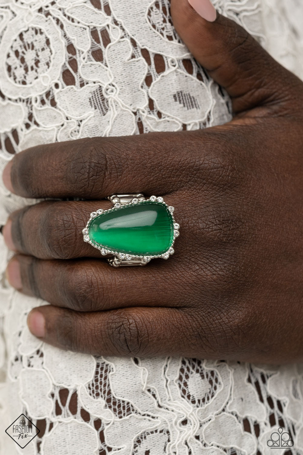 Paparazzi Newport Nouveau - Green Ring - A Finishing Touch Jewelry