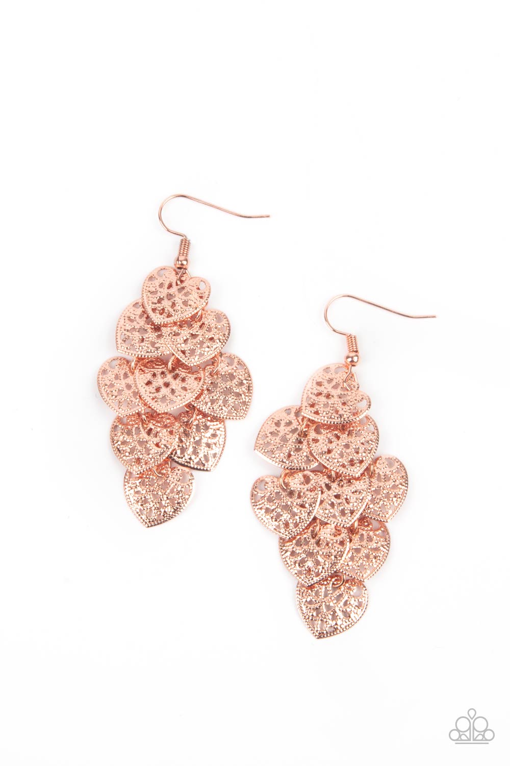 Paparazzi Shimmery Soulmates - Copper Earrings - A Finishing Touch Jewelry