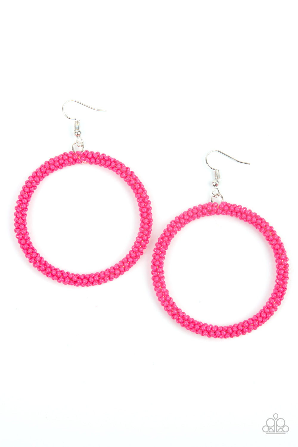 Paparazzi Beauty and the BEACH - Pink Earrings - A Finishing Touch Jewelry