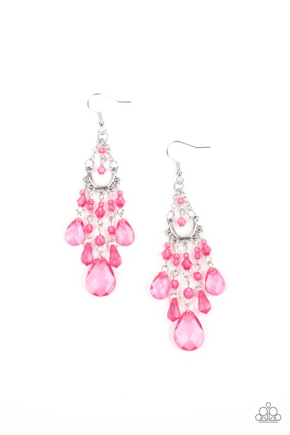 Paparazzi Paid Vacation - Pink Earrings - A Finishing Touch Jewelry