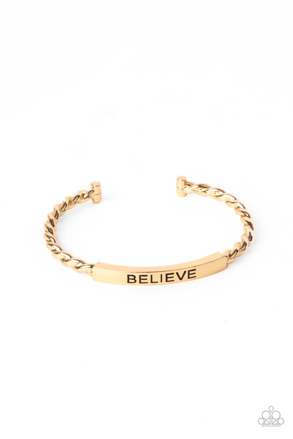 Paparazzi Keep Calm and Believe - Gold Bracelet - A Finishing Touch Jewelry