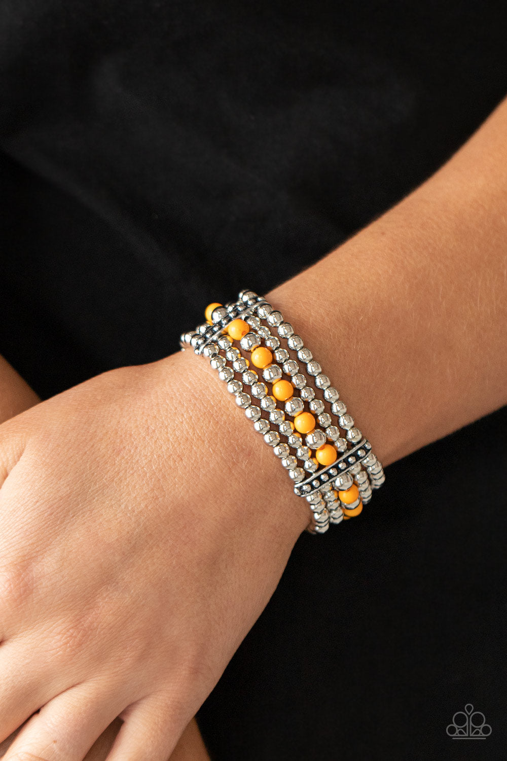 Paparazzi Gloss Over The Details - Orange Bracelet - A Finishing Touch Jewelry