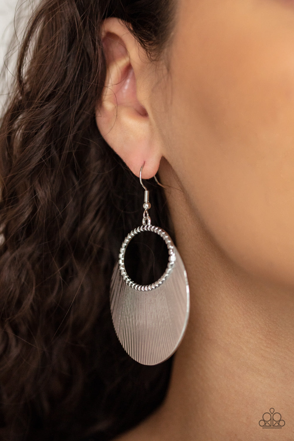 Paparazzi Fan Girl Glam - Silver Earrings - A Finishing Touch Jewelry