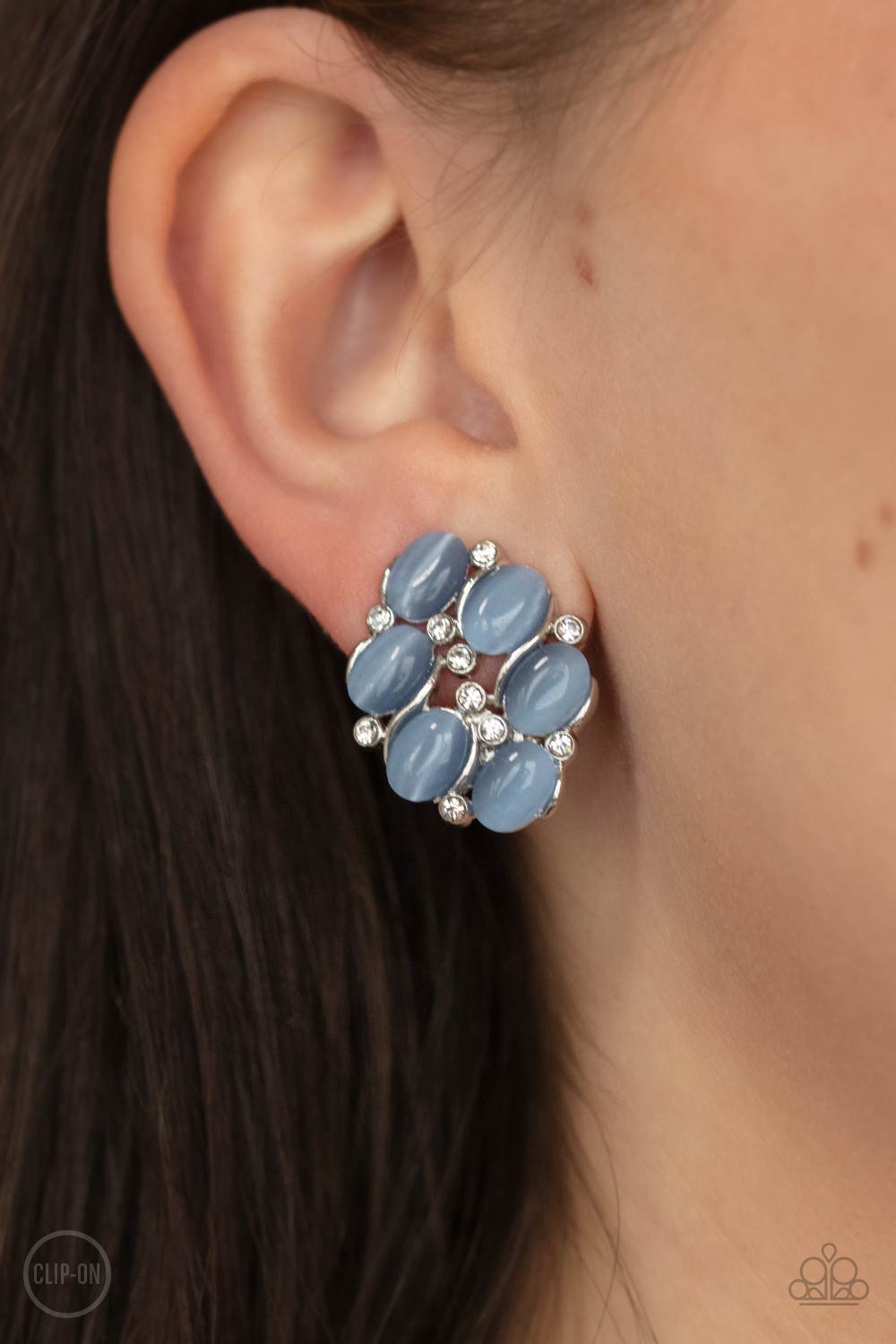 Paparazzi Row, Row, Row Your YACHT - Blue Clip-On Earrings - A Finishing Touch Jewelry