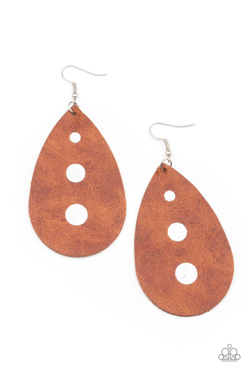 Paparazzi Rustic Torrent - Brown Earrings - A Finishing Touch Jewelry