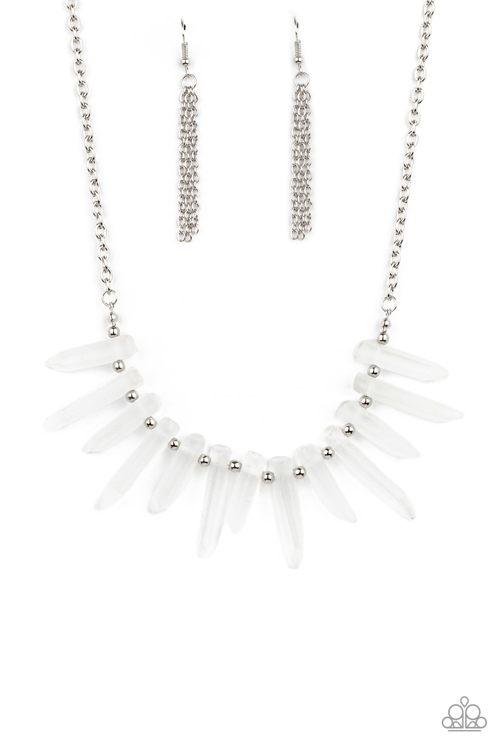Paparazzi Ice Age Intensity - White Necklace - A Finishing Touch Jewelry