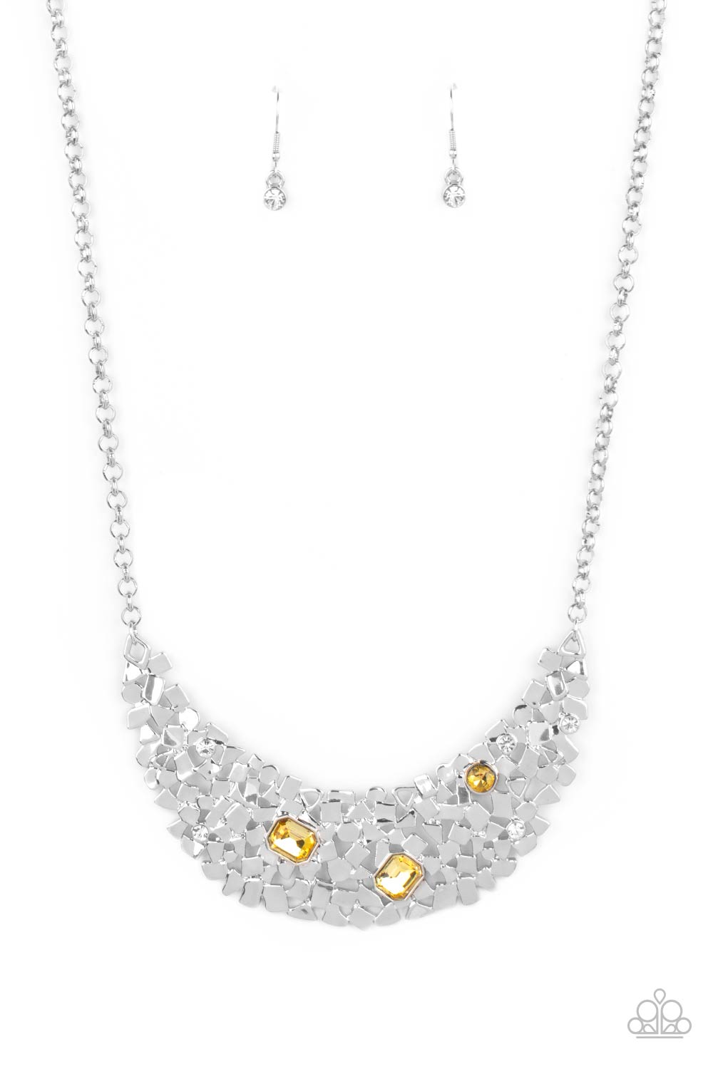 Paparazzi Fabulously Fragmented - Yellow Necklace - A Finishing Touch Jewelry