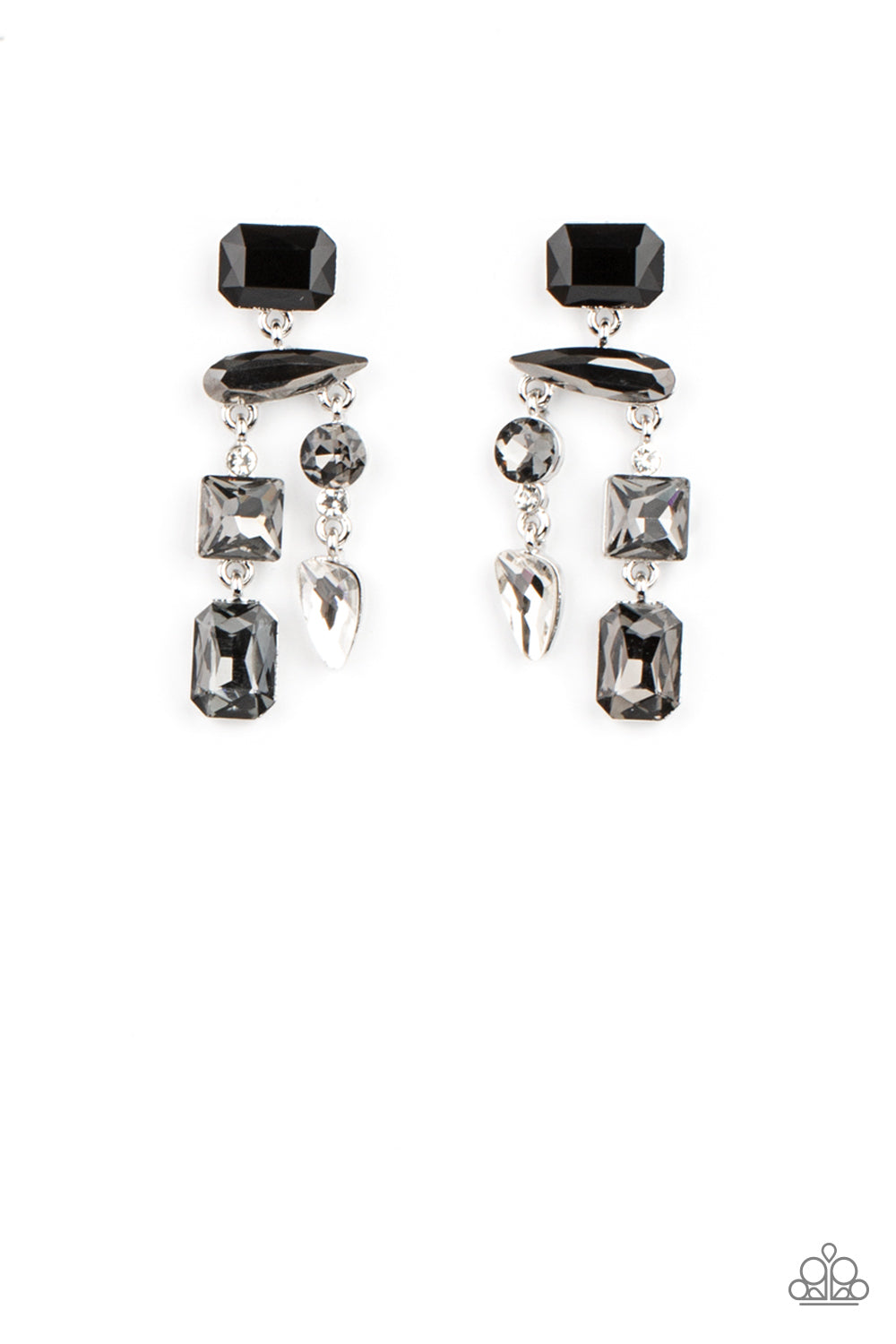 Paparazzi Hazard Pay - Silver Earrings - A Finishing Touch Jewelry