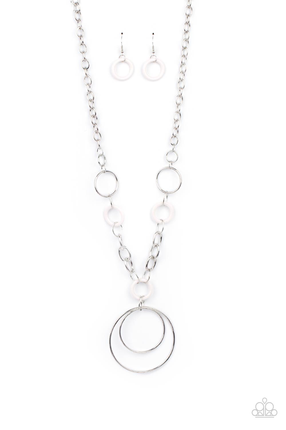 Paparazzi HOOP du Jour - White Necklace - A Finishing Touch Jewelry