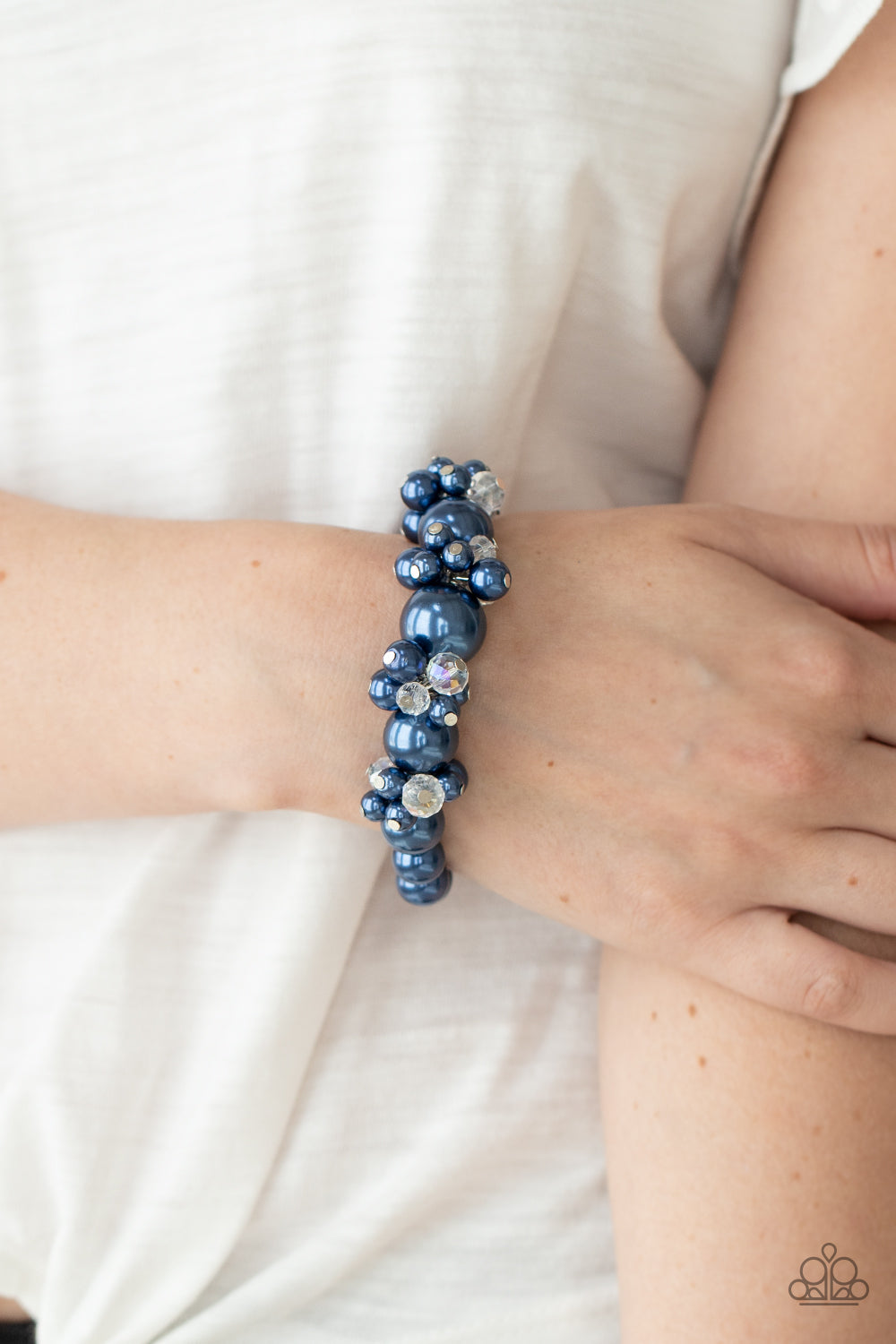 Paparazzi Upcycled Upscale - Blue Bracelet - A Finishing Touch Jewelry
