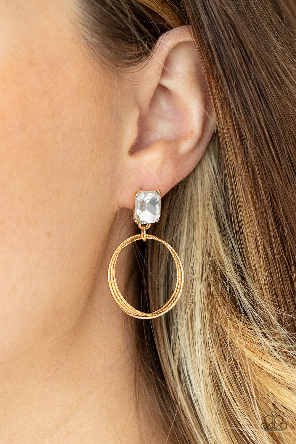Paparazzi Prismatic Perfection - Gold Earrings - A Finishing Touch Jewelry