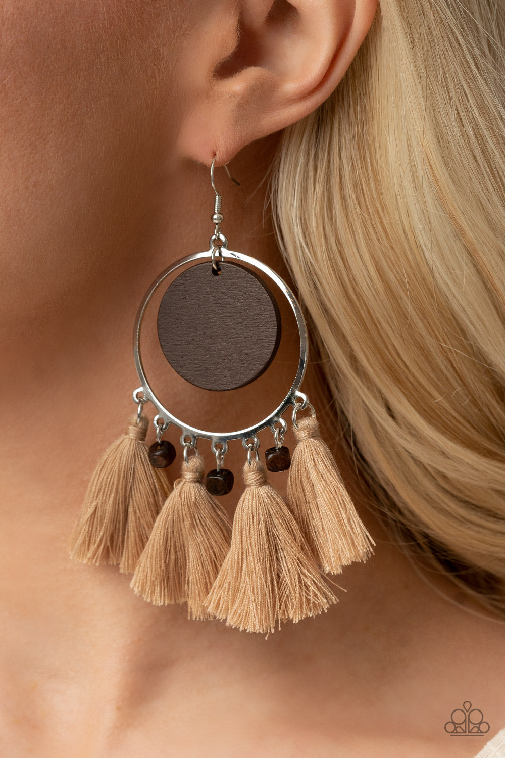 Paparazzi Yacht Bait - Brown Earrings - A Finishing Touch Jewelry