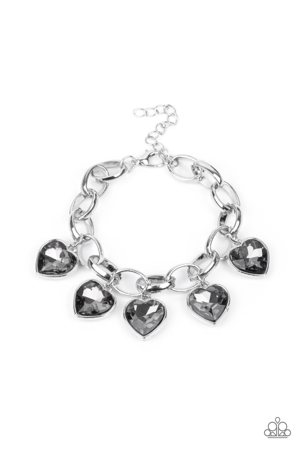 Paparazzi Candy Heart Charmer - Silver Charm Bracelet Paparazzi jewelry images